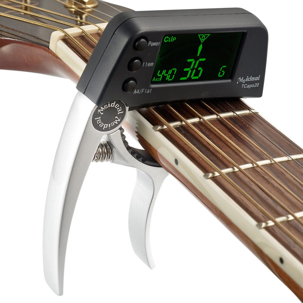 Capo & Tuner "TuneGrip" – 2-in-1 Gitarre Zubehör mit LCD-Bildschirm | Brehn