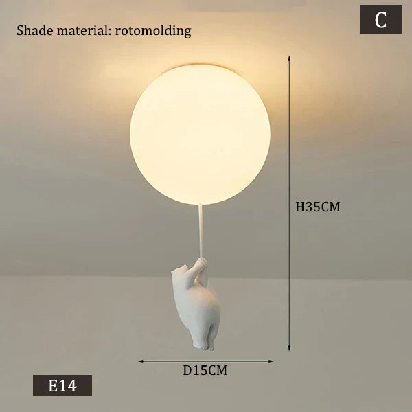 Brehn | Hängende Bären Ballons Lampe