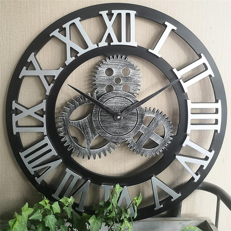 Handgefertigte Übergroße 3D Retro Dekorative Wanduhr | Brehn