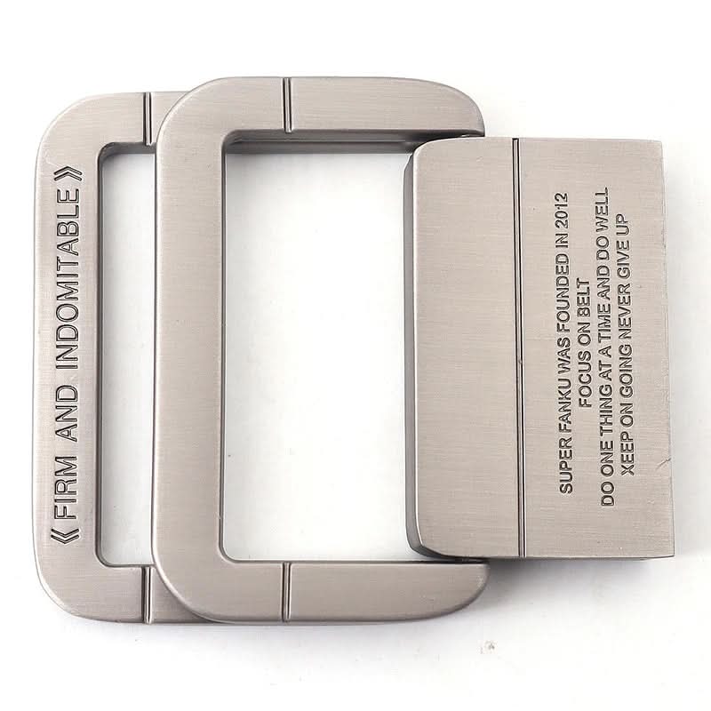 Unisex-Canvas-Gürtel – Doppelte Metallringschnalle, verstellbar