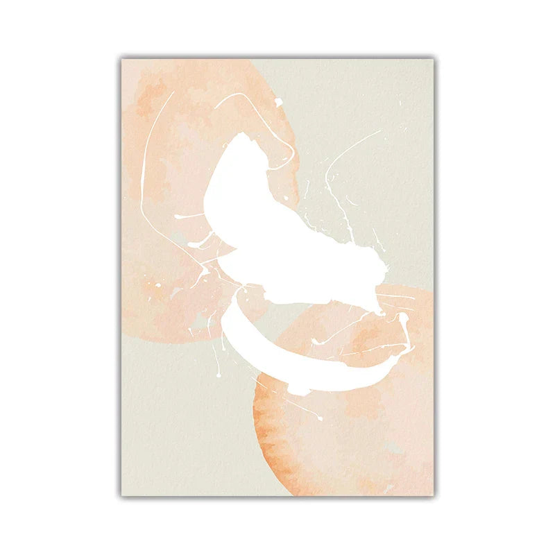 Minimalistische Pastell-Aquarell-Wandkunst Feine Kunst Leinwanddrucke Modern abstrakte nordische Bilder für Wohn- und Schlafzimmer Kunstdekoration | Brehn