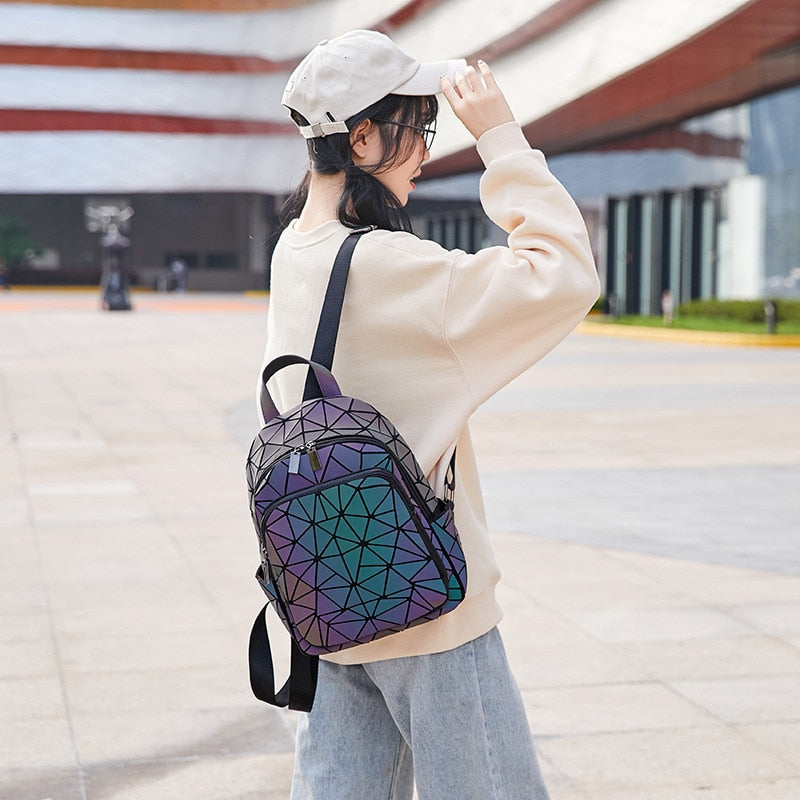 VIvolux | Rainbow Rise Luminous Holographischer Rucksack