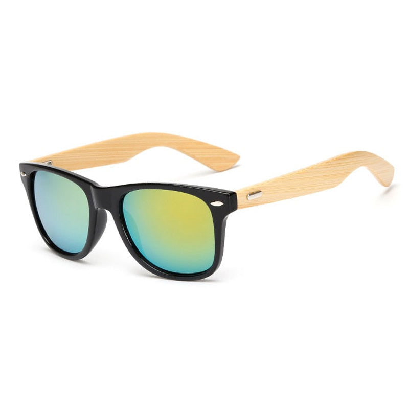 Brehn | Bamboo Retro Holz Sonnenbrille