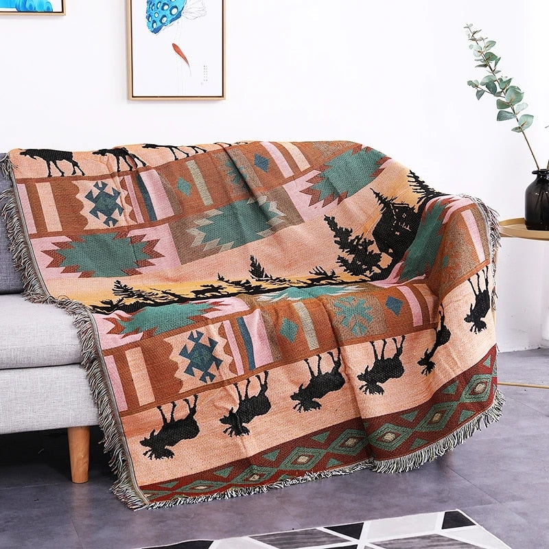 Vintage Kürbis Sofa Bezug Brehnanket