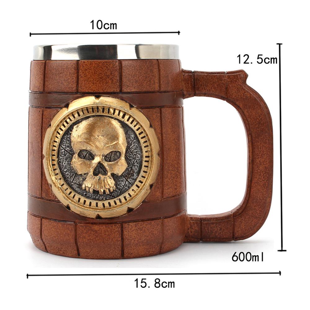 Brehn | Antike Zeit Edelstahl Holz Becher