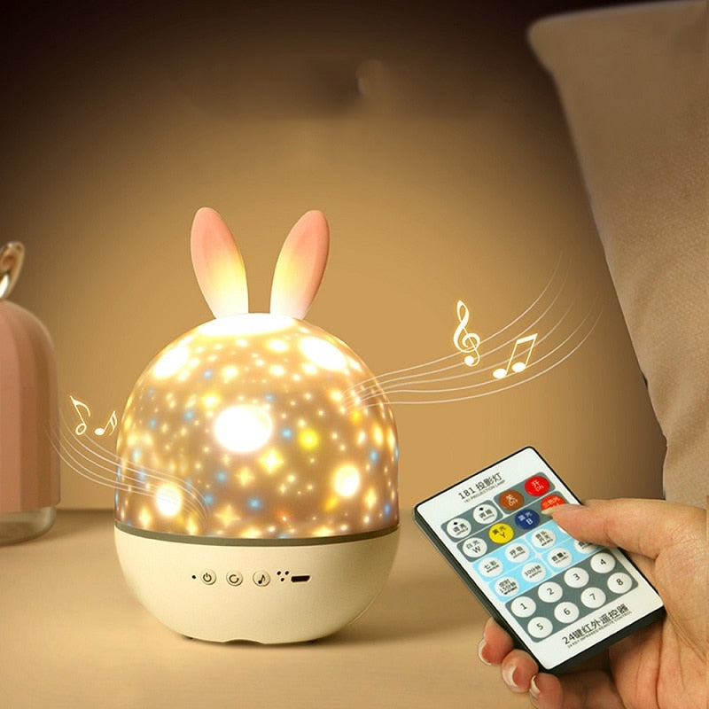 LED-Universum Sterne Bunny Projektor Nachtlicht | Brehn