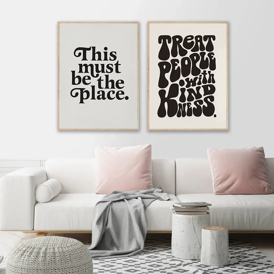 Inspirierende Zitate Wandkunst Fine Art Leinwanddrucke Schwarz Weiß Poster Buchstaben und Zitate Bilder Für Wohnzimmer Schlafzimmer Nordische Wohnkultur | Brehn