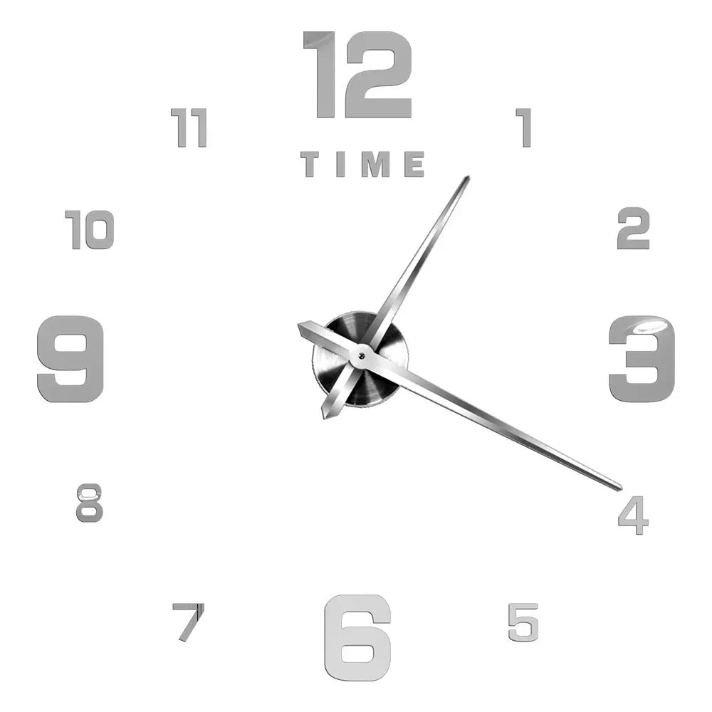 Große Wanduhr DIY 3D Selbstkleber Spiegel Acryl Wanduhr für Küche Esszimmer Wohnzimmer Kreative Wohnkultur | Brehn