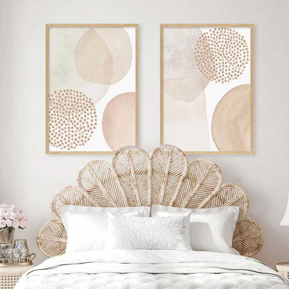 Helle Farbtöne Pink Beige Minimalistische Abstrakte Wandkunst Fine Art Leinwanddrucke Bilder Für Wohnzimmer Schlafzimmer Nordische Wohnkultur | Brehn