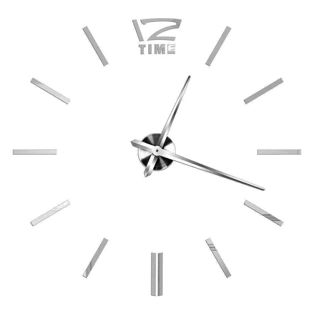 Große Wanduhr DIY 3D Selbstkleber Spiegel Acryl Wanduhr für Küche Esszimmer Wohnzimmer Kreative Wohnkultur | Brehn