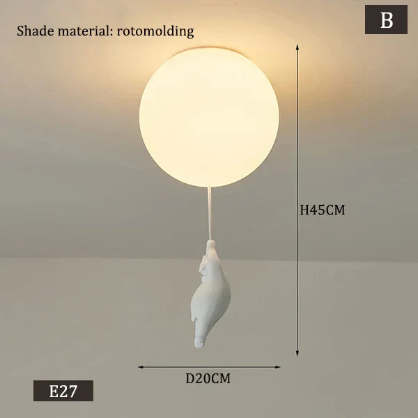 Brehn | Hängende Bären Ballons Lampe