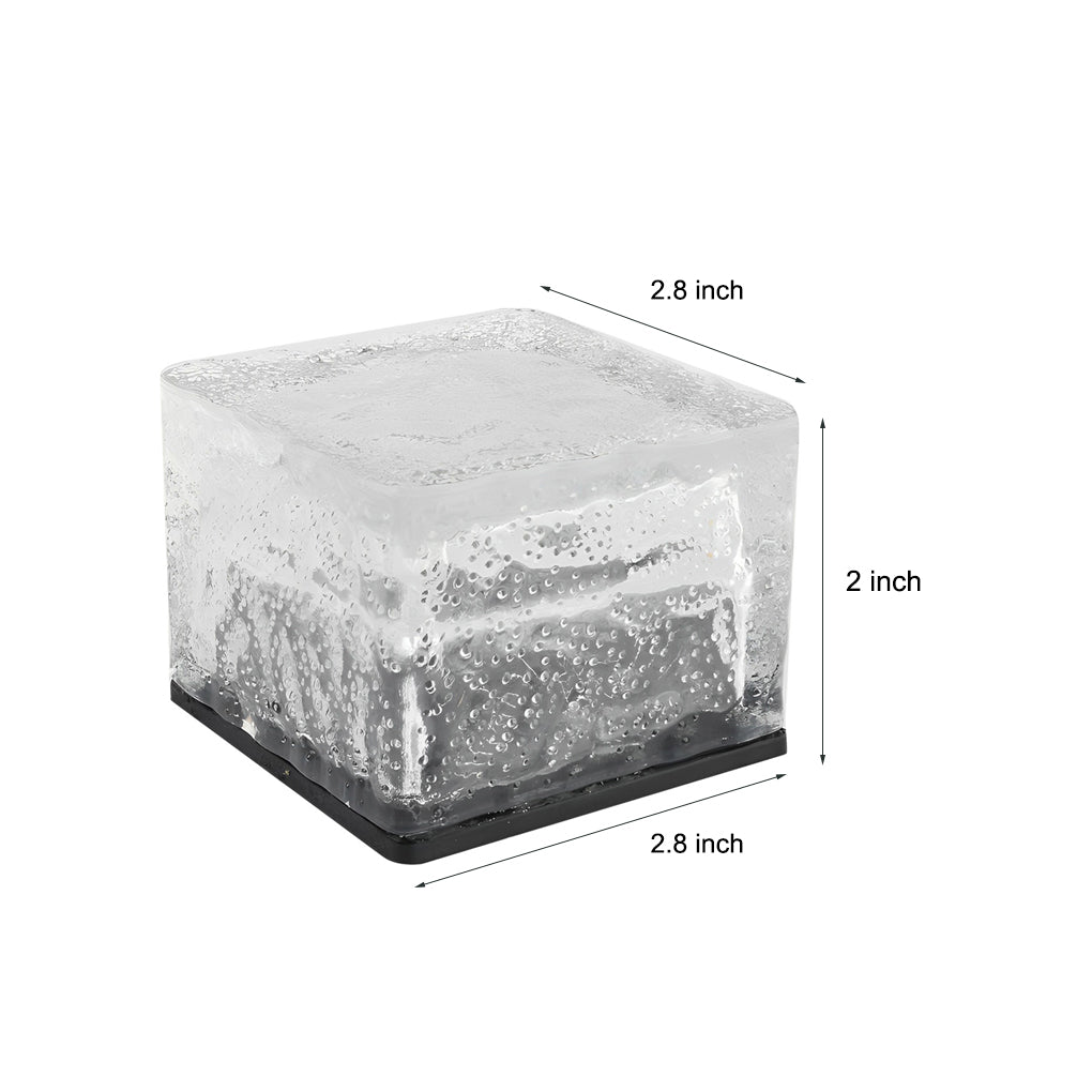 Square Creative Ice ock LED Waterproof Smart Solar Outdoor Lighting