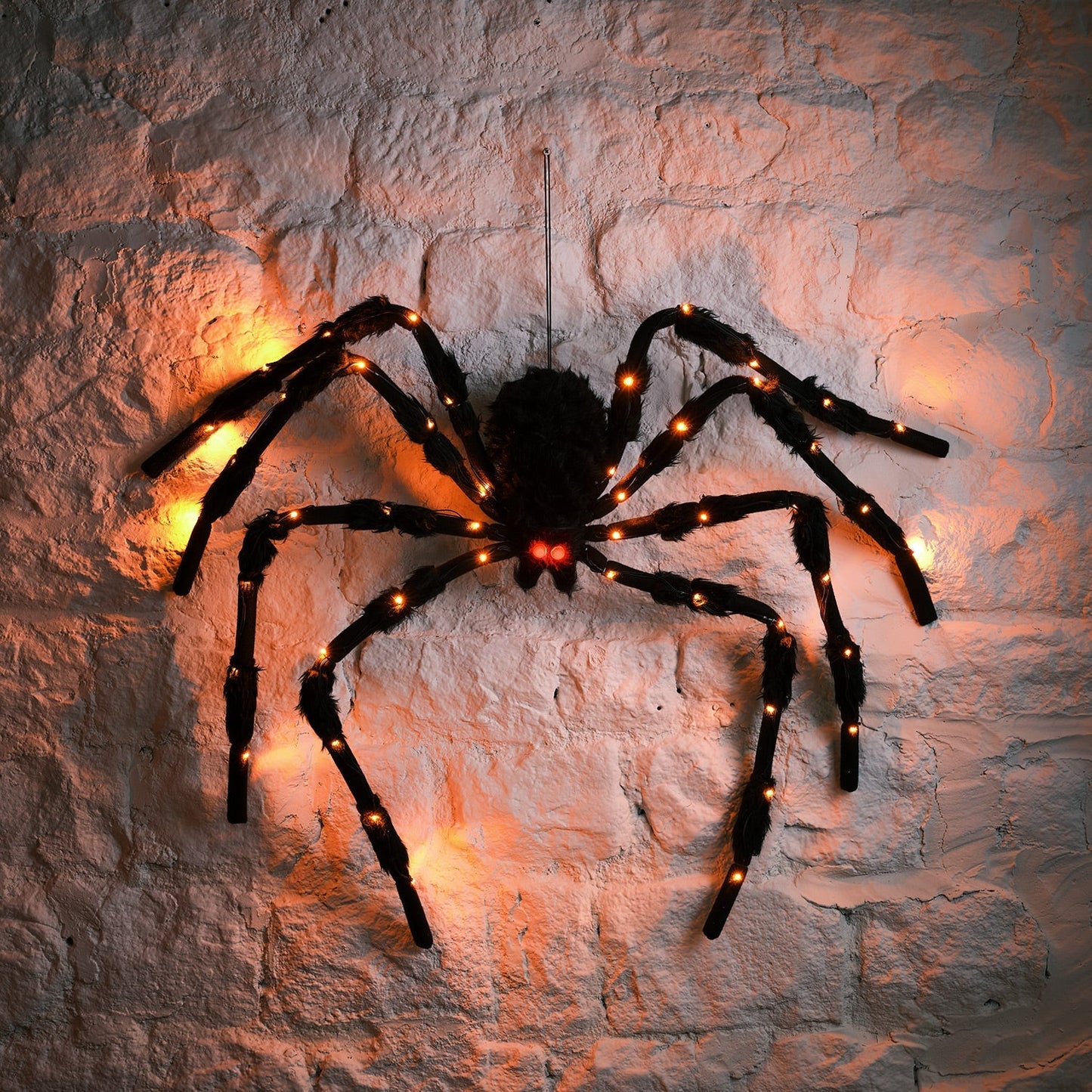 Brehn | 1,5m LED Halloweendeko Spinnenfigur