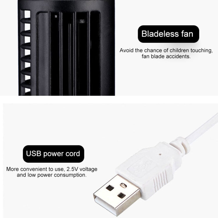 Tower Typ USB Elektrischer Ventilator Blattloser Klimaanlagenventilator (Schwarz) | Brehn