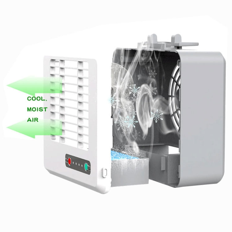 Portabler Mini Silent Haushalts-Energieeinsparung Desktop-Luftairconditioner Ventilator Elektrischer Luftkühler (Weiß) | Brehn