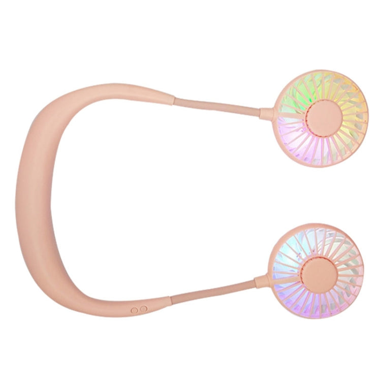 Kreativer Mini-Hängende Hals Typ Ventilator Außen LED Ventilator (Pink) | Brehn