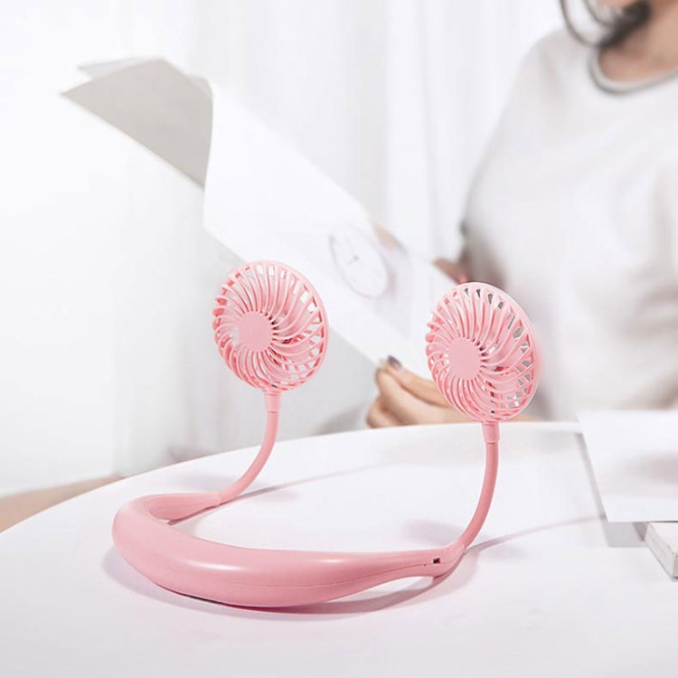 Kreativer Mini-Hängende Hals Typ Ventilator Außen LED Ventilator (Pink) | Brehn
