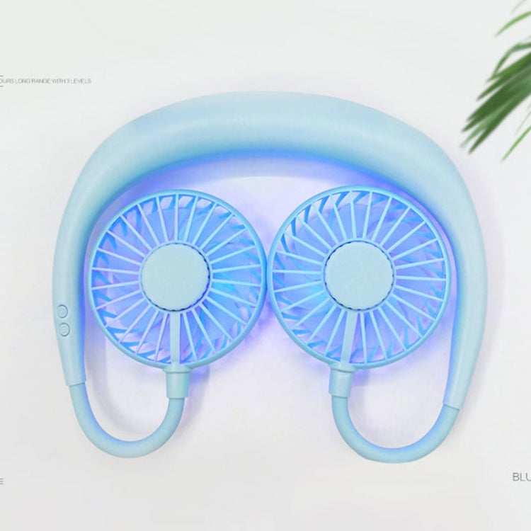 Kreativer Mini Hängender Nackenventilator Außen LED Ventilator (Blau) | Brehn