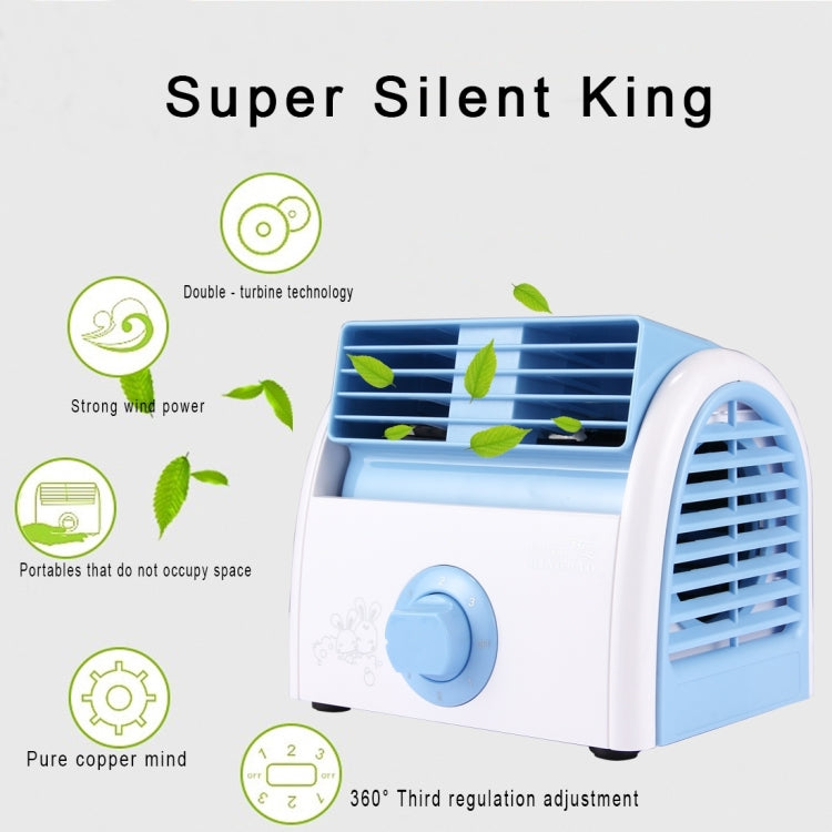 30W Turbine Kein Blade Mini Desktop Stille Ventilator für Wohnheim / Schlafzimmer / Wohnzimmer / Büro, 3 Geschwindigkeitsmodi, AC 220V(Blaut) | Brehn