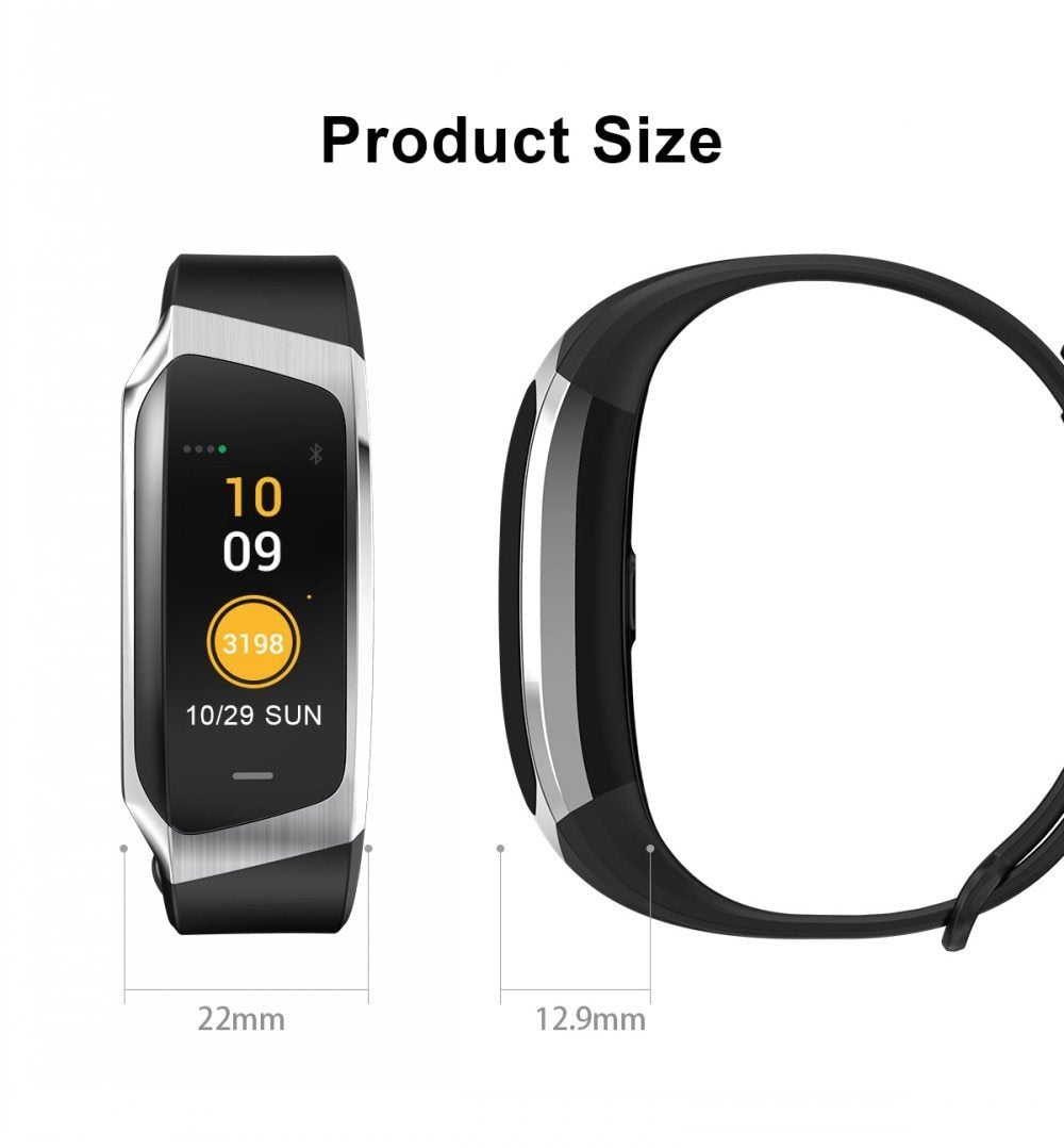 Brehn | Fitband Smartwatch wasserdicht Blutdruck Sauerstoff Herzfrequenzmonitor Sportarmband