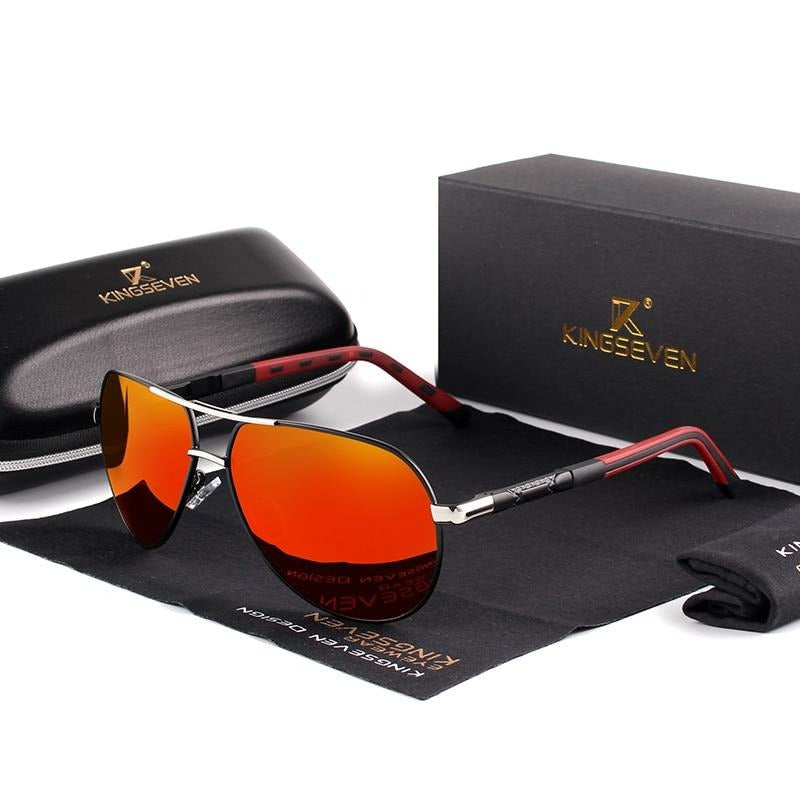 Brehn | Herren Vintage Aluminium polarisierte Sonnenbrille