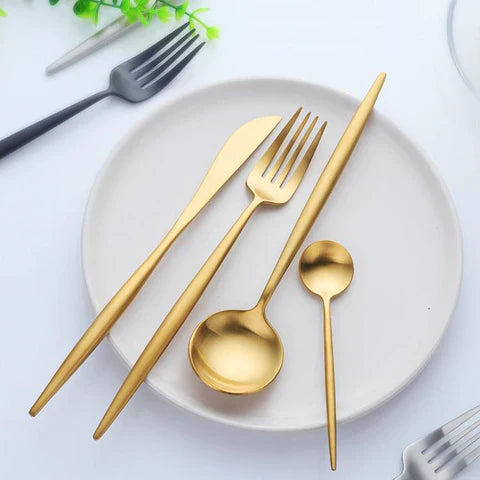 VédaTable 24-teiliges Besteckset – Moderne Edelstahl Eleganz | Brehn