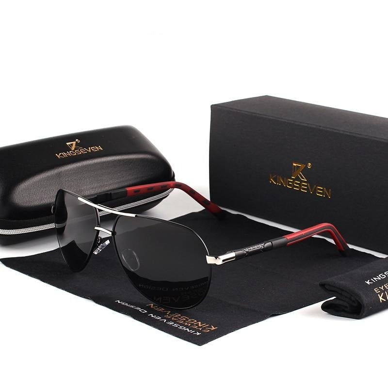Brehn | Herren Vintage Aluminium polarisierte Sonnenbrille