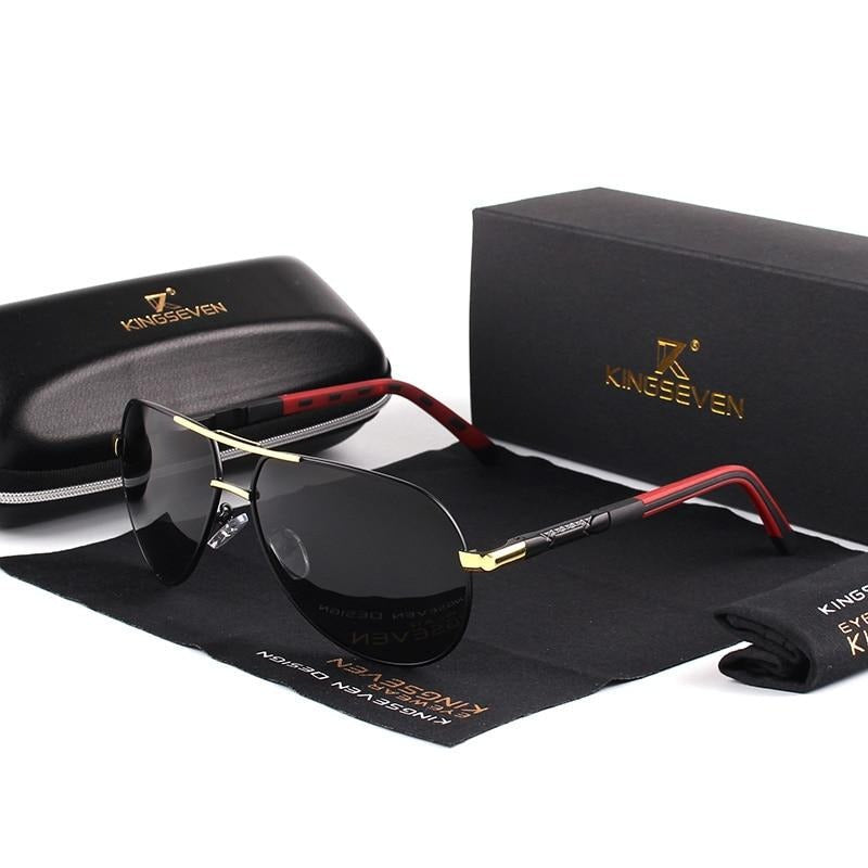 Brehn | Herren Vintage Aluminium polarisierte Sonnenbrille