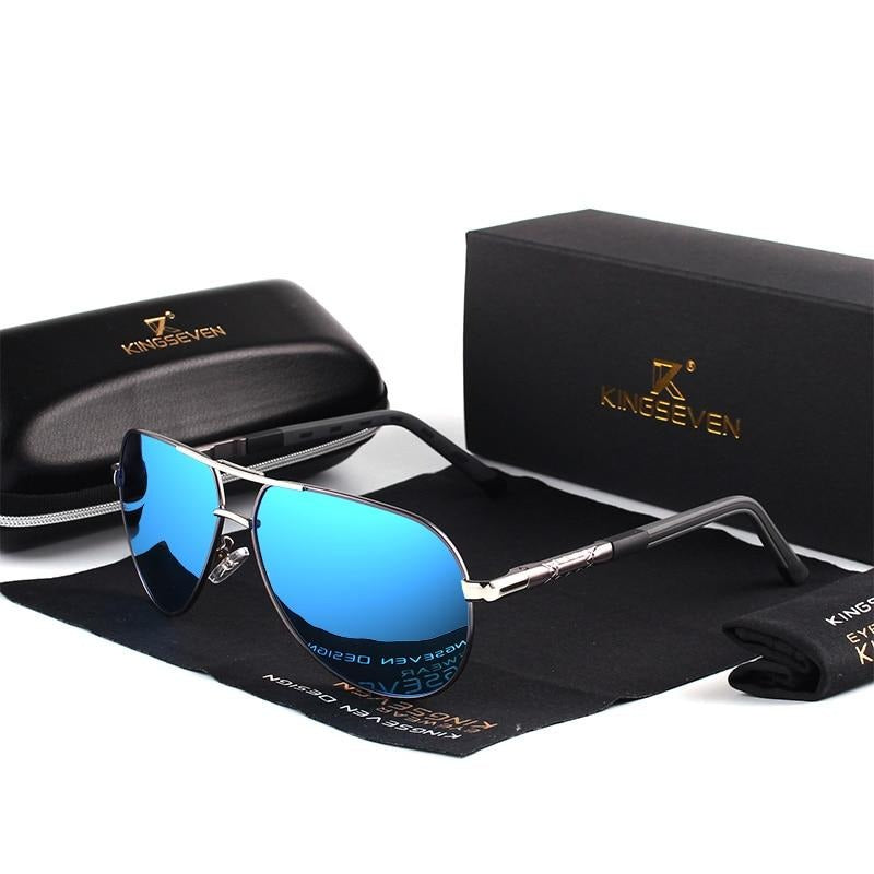 Brehn | Herren Vintage Aluminium polarisierte Sonnenbrille