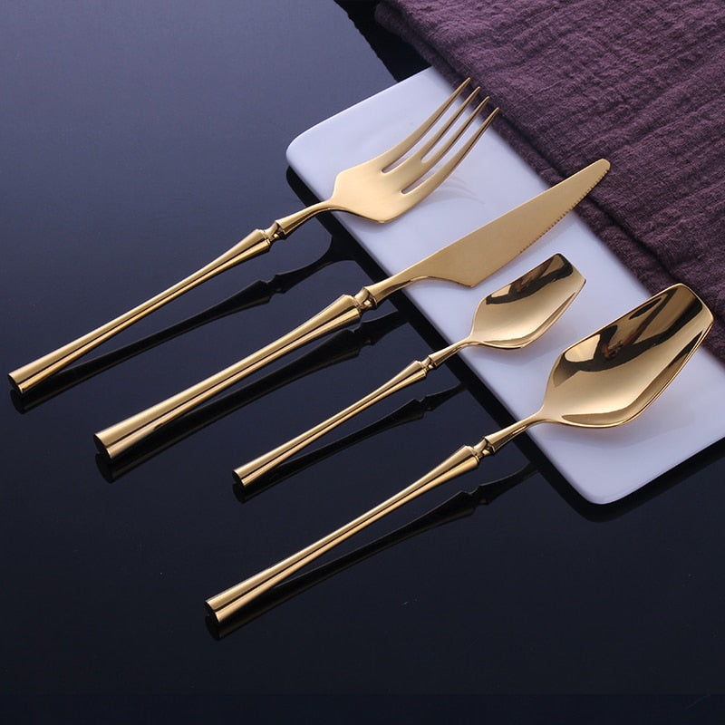 Gold Edelstahl Besteckset | Brehn