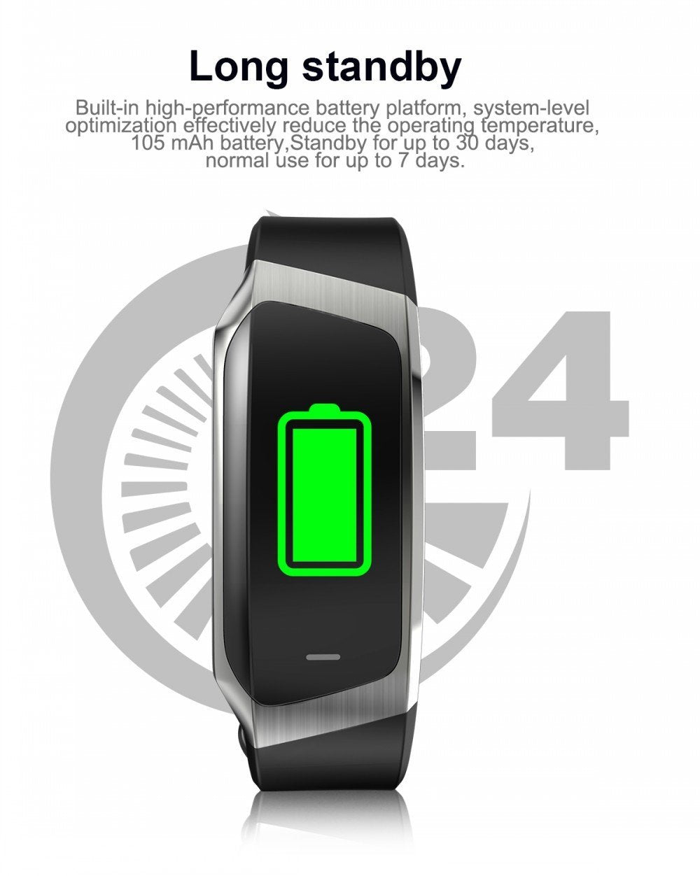 Brehn | Fitband Smartwatch wasserdicht Blutdruck Sauerstoff Herzfrequenzmonitor Sportarmband