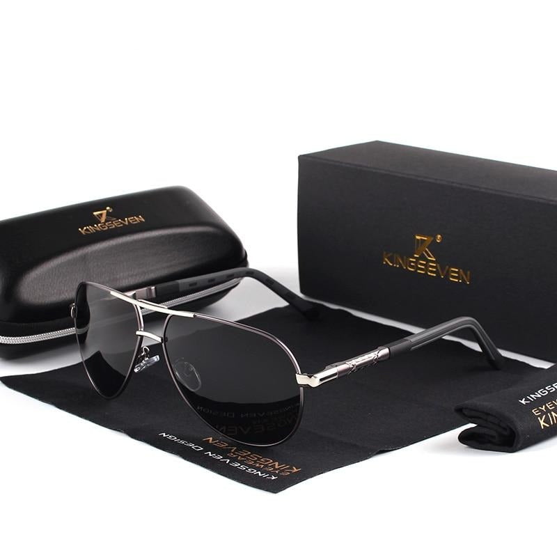 Brehn | Herren Vintage Aluminium polarisierte Sonnenbrille