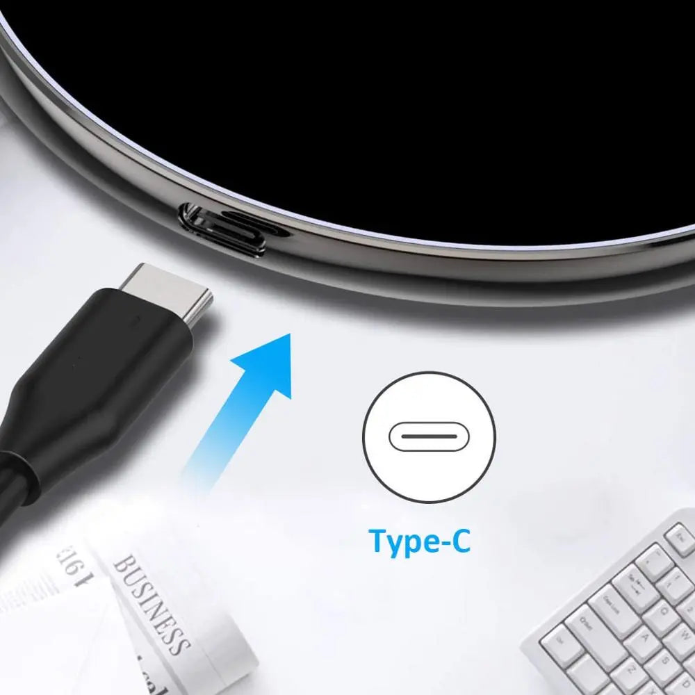 Brehn | 30W Schnelles kabelloses Ladepad | Premium USB C Ladekabel MagSafe Ladegerät für Apple iPhone, Samsung & Android - Fast Wireless Charging Pad