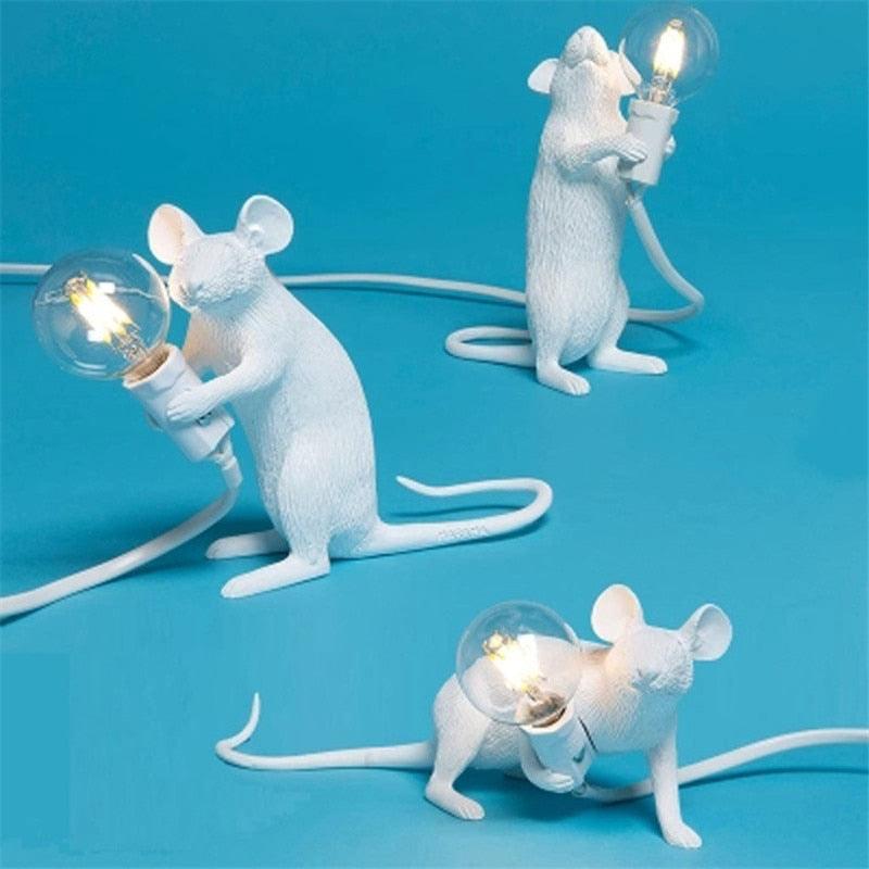 Tischlampe mit Mausmotiv