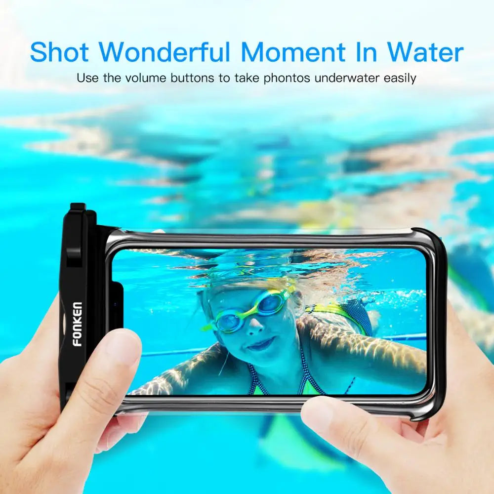Brehn | Wasserdichte Smartphone-Hülle DryVault | Vollsicht-Design | Seitlich bedienbar | Mit Trageband