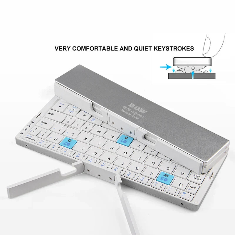 Brehn | Multi-Geräte-Verbindung Mini Faltbare Bluetooth-Tastatur