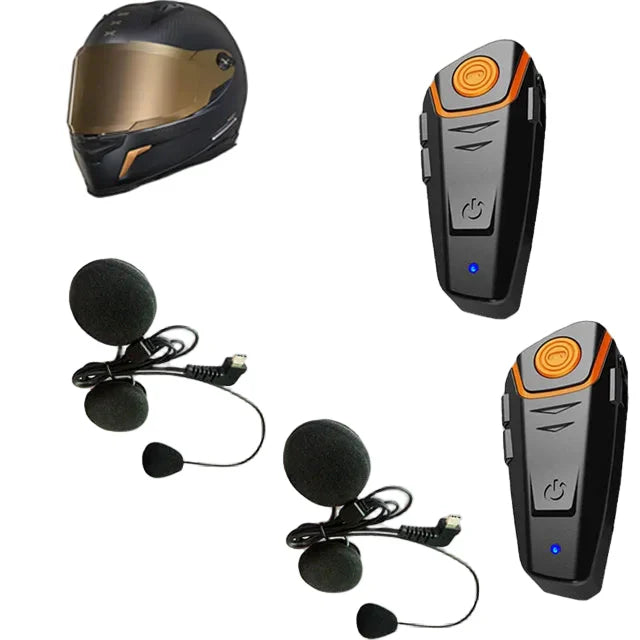 Wasserdichte Bluetooth-Motorrad-Intercom-Anlage mit FM-Radio und 1000 m Reichweite – RoadLink