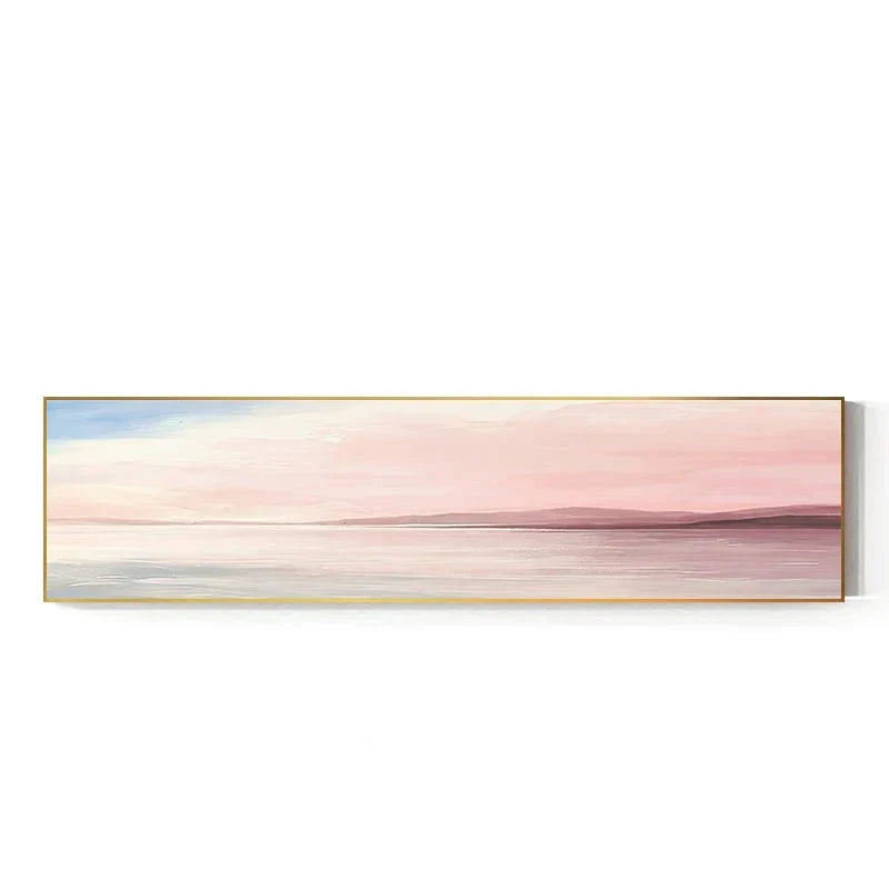 Pastellblau Rosa Lila Abstrakte Landschaft Wandkunst Feine Kunst Leinwanddrucke Breitformatbilder Für das Schlafzimmer Über dem Bett Oder Über dem Sofa | Brehn