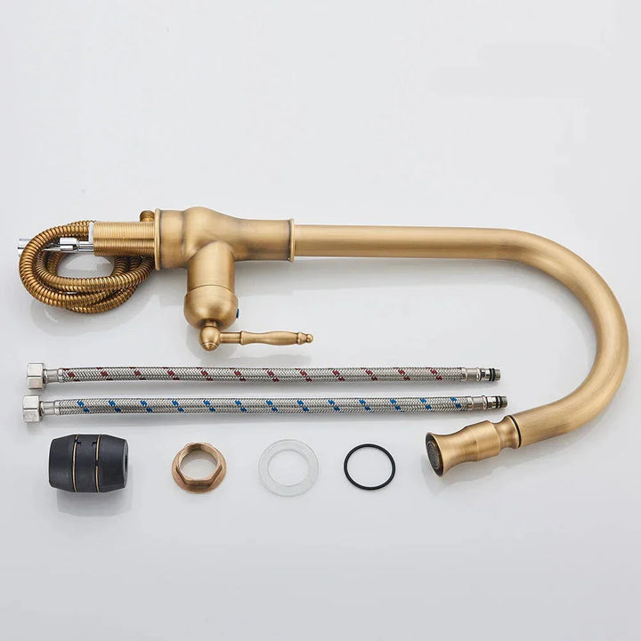 Brehn | VintageTap Wasserhahn - Antike Messing Küchenmischerhahn