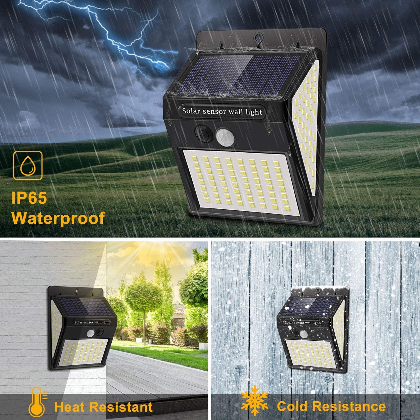 Starke Solar-LED-Bewegungsmelderlampe - Helles Licht ohne Kabel | Brehn