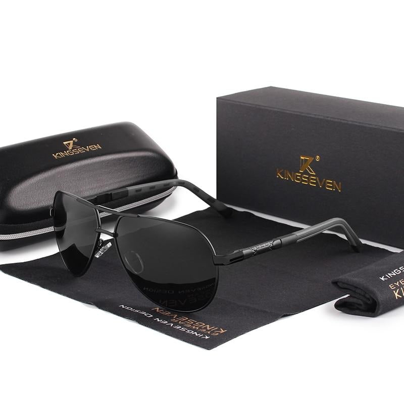 Brehn | Herren Vintage Aluminium polarisierte Sonnenbrille