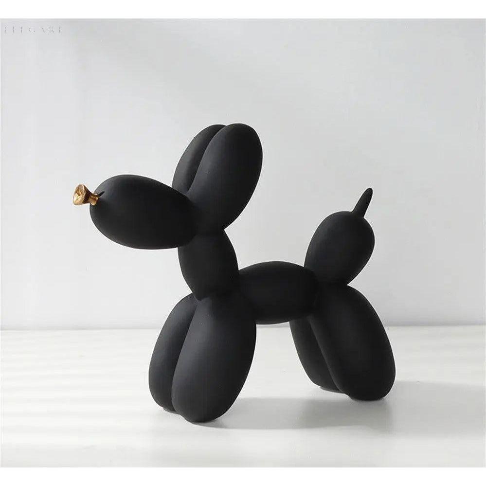 Haku – Ballonhund-Figur mit goldener Schnauze