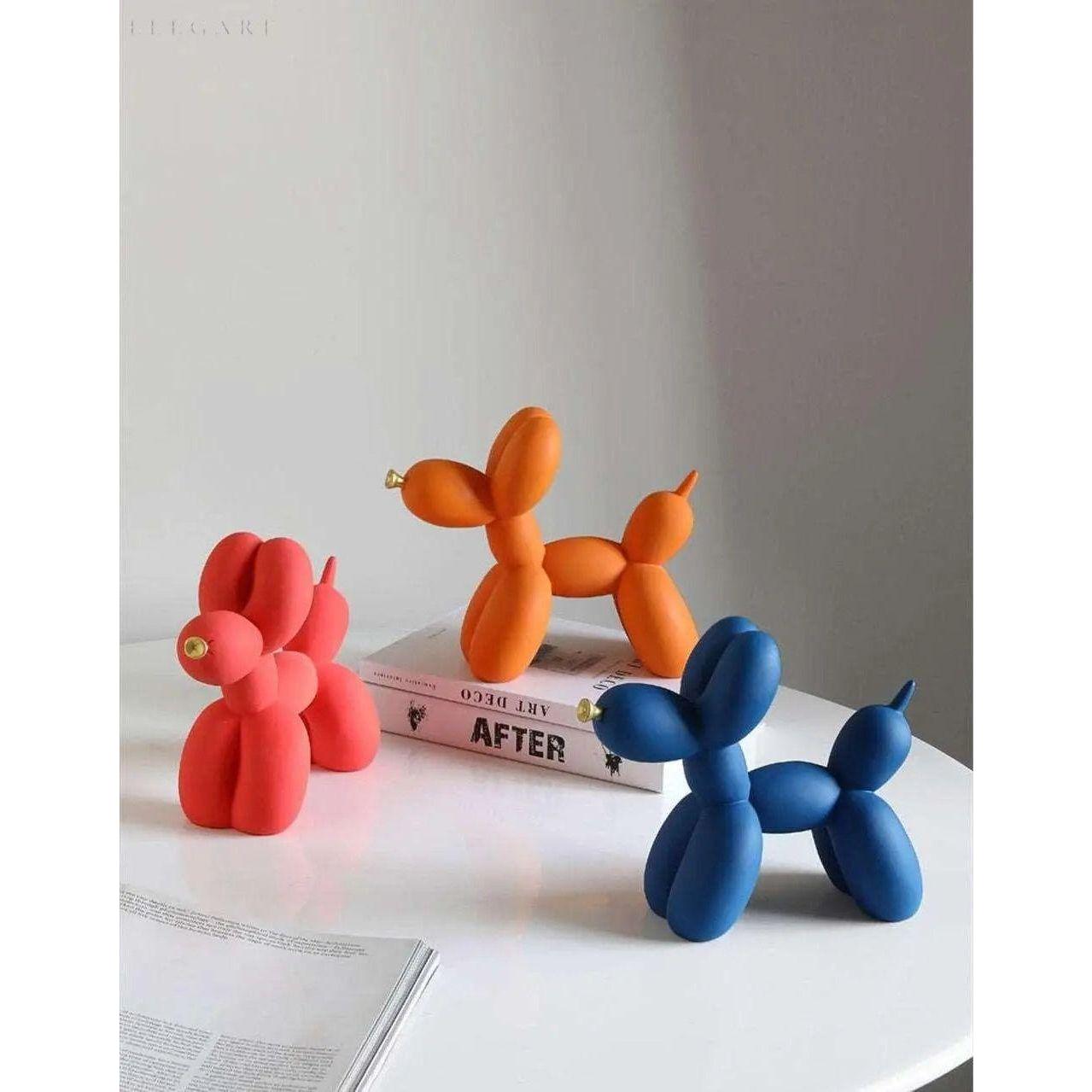 Haku – Ballonhund-Figur mit goldener Schnauze