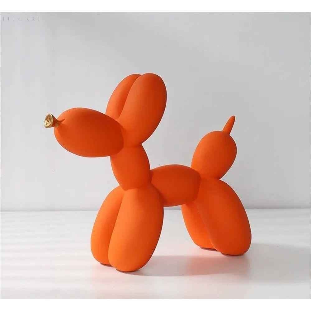 Haku – Ballonhund-Figur mit goldener Schnauze