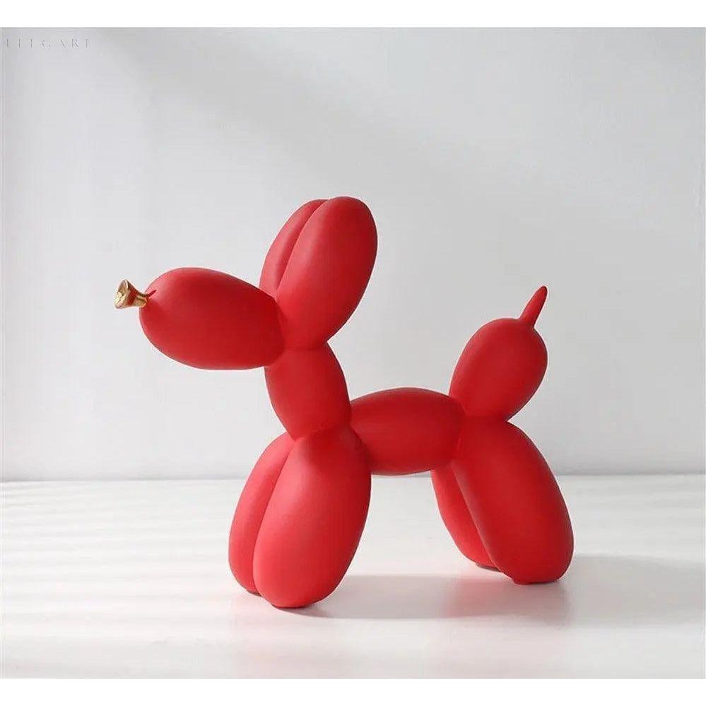 Haku – Ballonhund-Figur mit goldener Schnauze