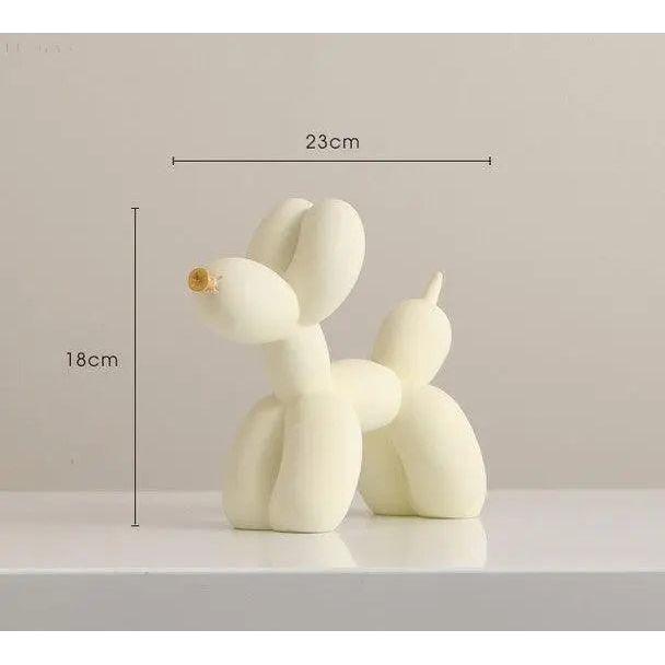 Haku - Ballonhundfigur mit goldenem Schnauze | Brehn