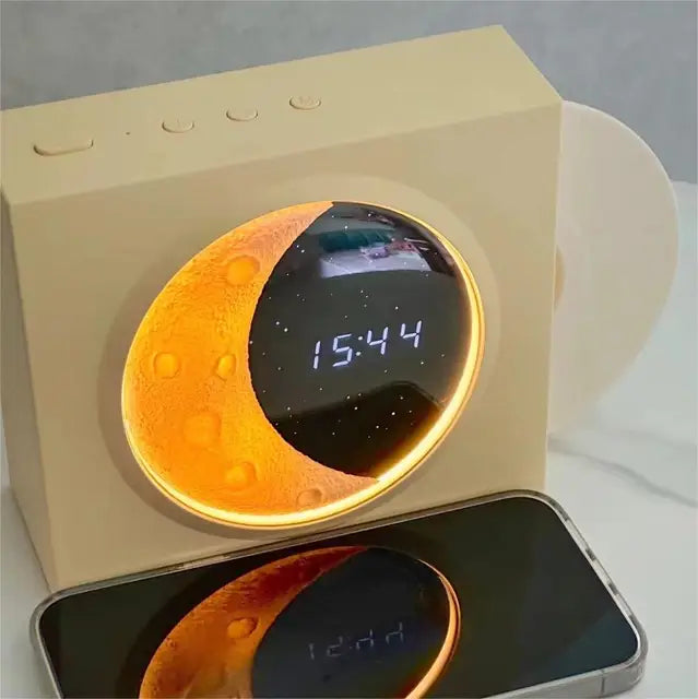 Mondlampe mit Musik und LED-Nachtlicht – Stimmungsbeleuchtung mit Bluetooth-Lautsprecher | Brehn