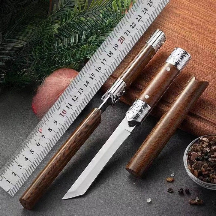 Präzisions-Messer mit elegantem japanischem Holzgriff