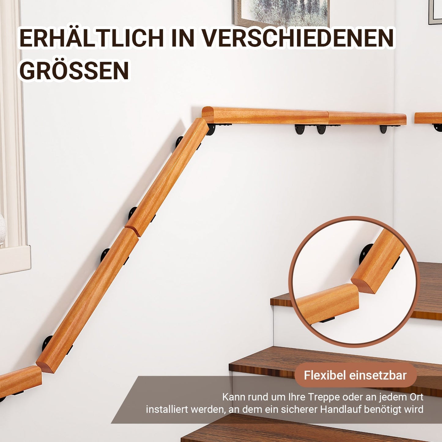 Handlauf Treppengeländer Kiefernholz Halbrunde Wood | Brehn