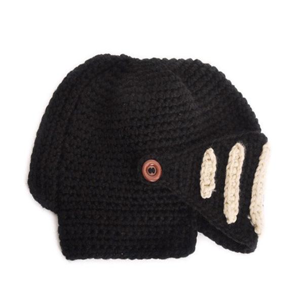Handgemachte gestrickte Ritterhelm-Mütze | Brehn